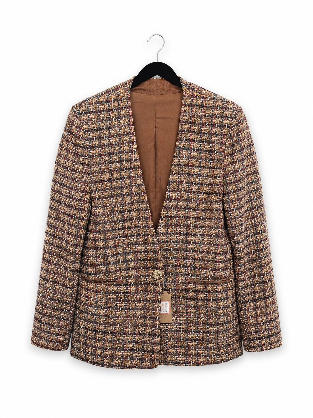 Vintage Tweed Blazer - Classic Tailored Style
